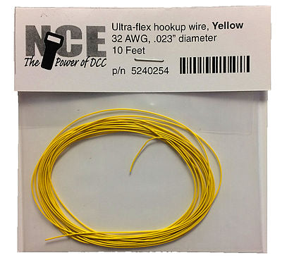 NCE DCC Yellow Wire 32awg 10ft