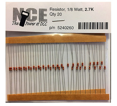 NCE DCC 2.7kx20 2700 Ohm 20 Qty