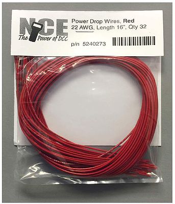 NCE DCC Pwr Drp Wire Red 32pk