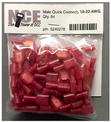 NCE DCC Male Quick Con Red 64pkg