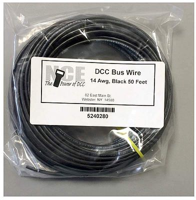 NCE DCC Dcc Main Bus Wire Blk 50'