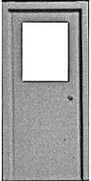 Pikestuff Doors (White Styrene)Entryway Type w/Single Large Window pkg(3)