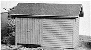 Pikestuff Wood Handcar Shed1-5/8 x 1-1/4