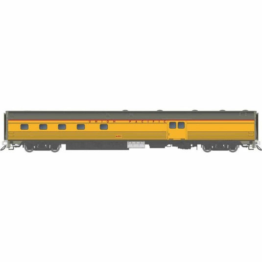 Rapido HO Scale Union Pacific Yellow Budd Baggage-Dorm Passenger Car 6007 - 114045