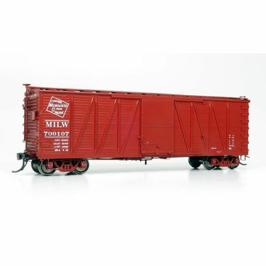 Rapido HO Scale MILW (CMStP&P) USRA Single-Sheathed Boxcar (Pack of 6) - 142006