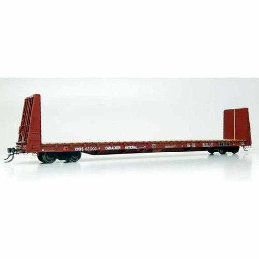 Rapido HO CNIS Mineral Brown Marine Industries Bulkhead Flatcar Single - 147004A