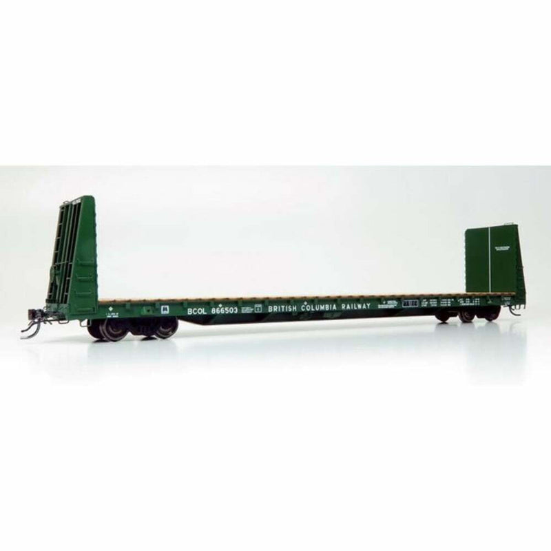 Load image into Gallery viewer, Rapido HO BCR Green Scheme Marine Industries Bulkhead Flatcar Single - 147005A
