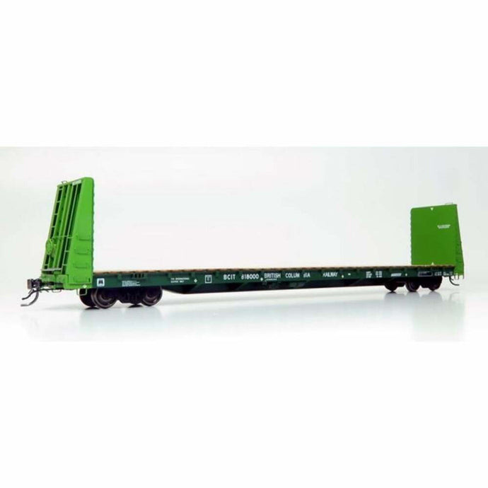 Rapido HO BCIT Green Int'l Scheme Marine Industries Bulkhead Flatcar (6) - 147006