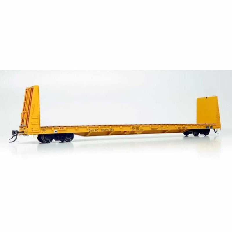 Load image into Gallery viewer, Rapido HO ONR Yellow Scheme Marine Industries Bulkhead Flatcar Single - 147007A
