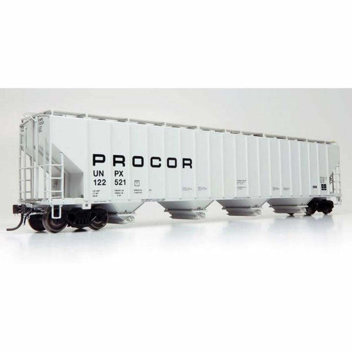 Rapido HO Scale UNPX Procor Low Black Solid 5820 Covered Hopper (6 Pack) - 157005