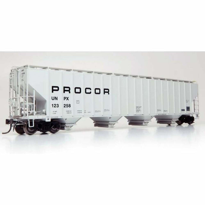 Rapido HO Scale UNPX Procor Mid Black Solid 5820 Covered Hoppers (6 Pack) - 157006