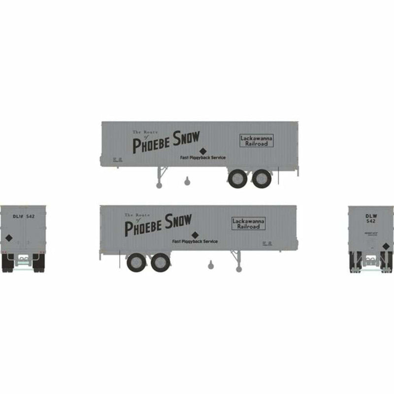 Load image into Gallery viewer, Rapido HO Scale Lackawanna DL&amp;W 35&#39; Fruehauf Integral-Post Volume Van 542 - 403004
