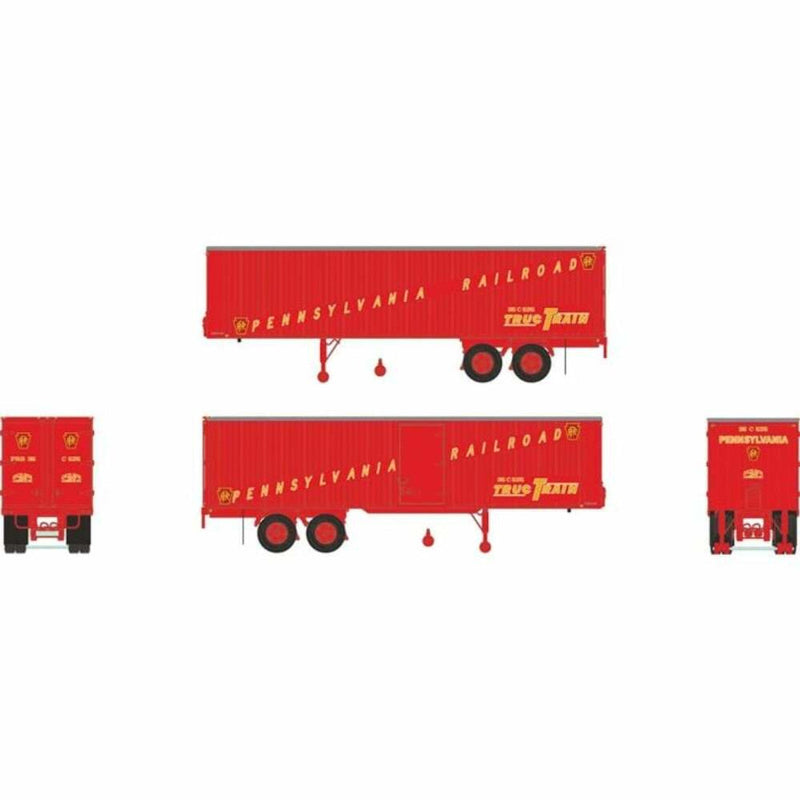 Load image into Gallery viewer, Rapido HO Scale PRR 1950s 35&#39; Fruehauf Integral-Post Volume Van #35 C 542 - 403015
