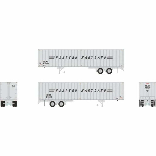 Rapido HO Western Maryland 40' Fruehauf Exterior-Post Volume Van A1401 - 403035