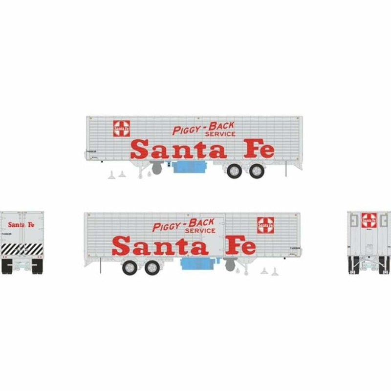Load image into Gallery viewer, Rapido HO Scale Santa Fe 40&#39; Fruehauf Fluted Side Volume Van #F 40683R - 403037
