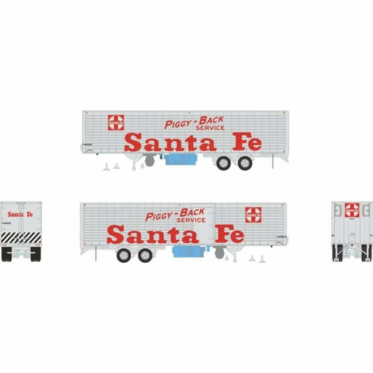 Rapido HO Scale Santa Fe 40' Fruehauf Fluted Side Volume Van 