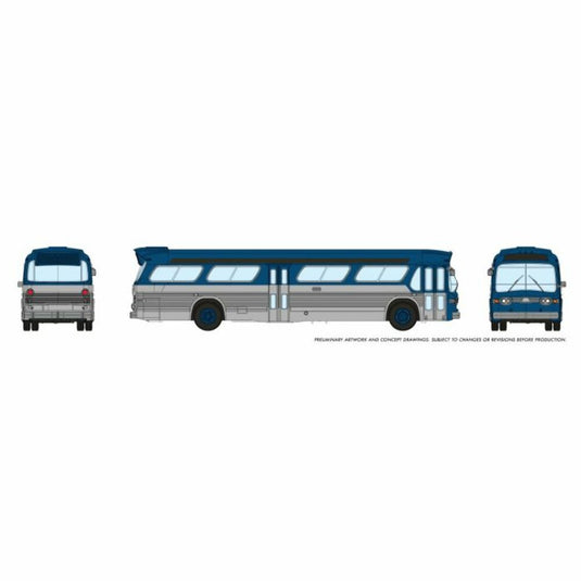 Rapido N Scale New Look Bus Generic Blue - 573096