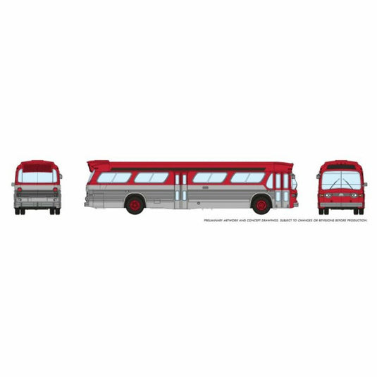 Rapido N Scale New Look Bus Generic Red - 573097