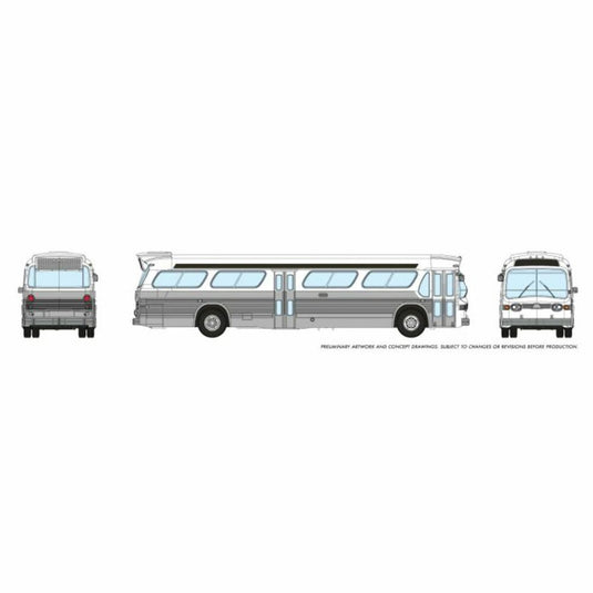 Rapido N Scale Generic White New Look Bus - 573098