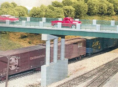 Rix Products 122 HO Scale Scale Wrought Iron Highway Overpass w/Adjustable Piers 50' w/Pier