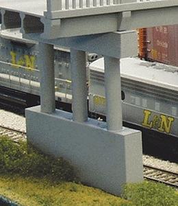 Rix Products 150 N Scale Overpass Parts Modern Highway Pier