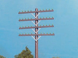 Rix Products 31 HO Scale Scale Railroad Telephone Pole Crossarms Only - Brown Plastic Set of 72; Fits #628-30, or -40 (Both sold separately)