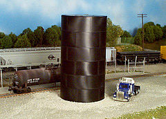 Rix Products 501 HO Scale Scale Flat Top Water/Oil Tank Kit - Scale Height 43'  13.1m