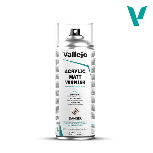 Vallejo Matt Spray Varnish 400ml Spray Can