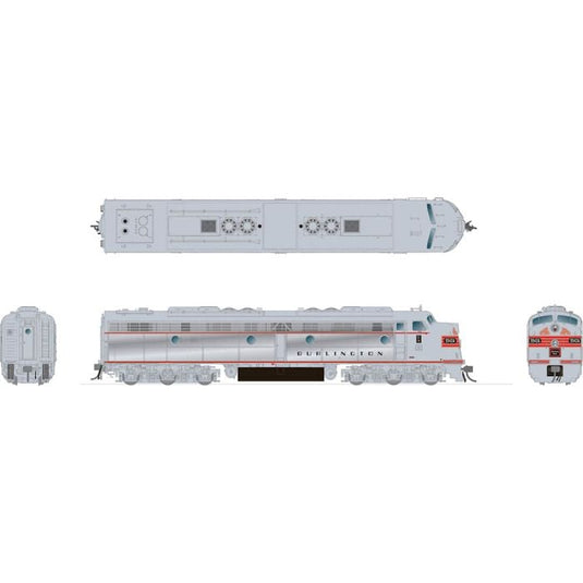 Rapido HO Scale Burlington EMD E8a