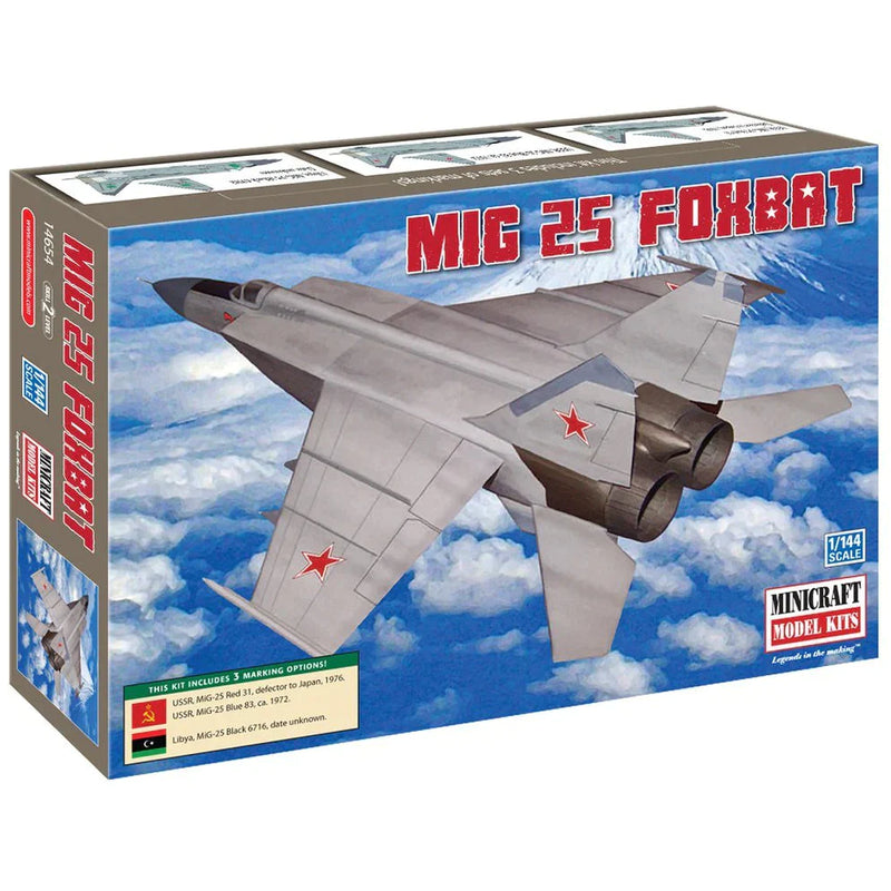 Load image into Gallery viewer, Minecraft Model Kits 1/144 MIG 25 Foxbat USSR/Libya w/3 options
