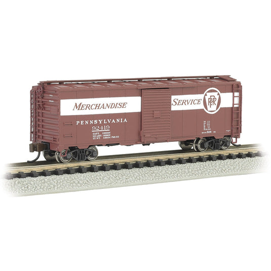 Bachmann N 40' Steel Boxcar PRR #92419/Merchandise Service