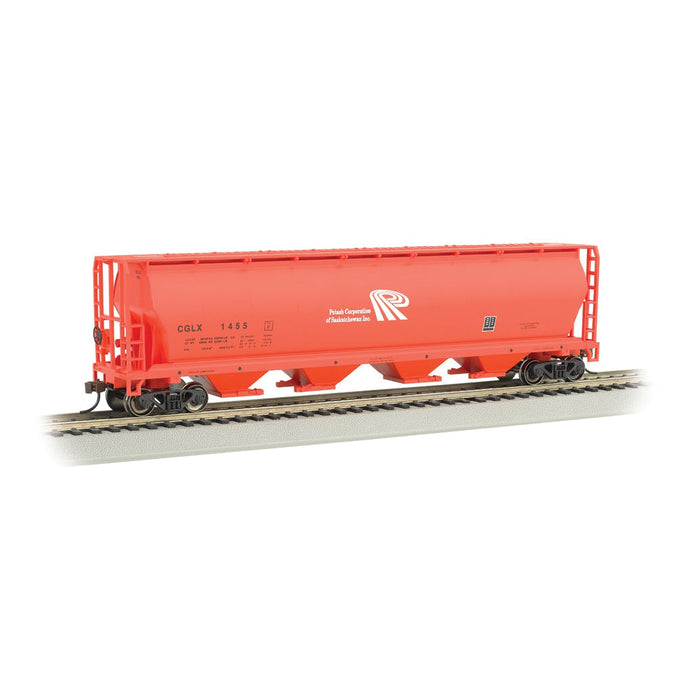 Bachmann HO 4-Bay Cyl.Hopper Potash Corporation/org