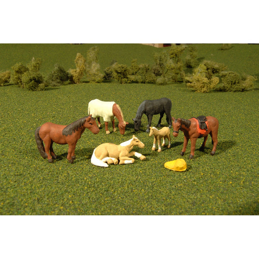 Bachmann HO Horses/6pc