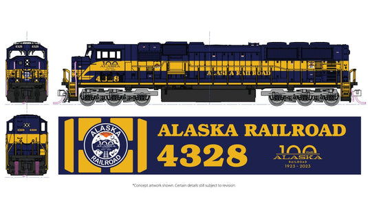 Kato N Scale Alaska Railroad #4328 100th Anniversary SD70MAC Diesel DC