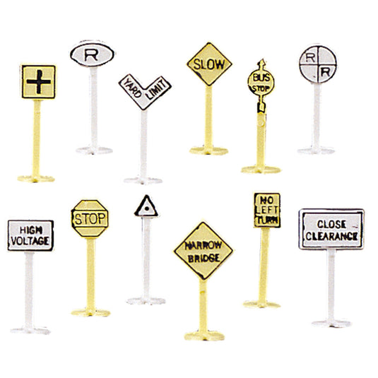 Bachmann N RR & Street Signs/24pc