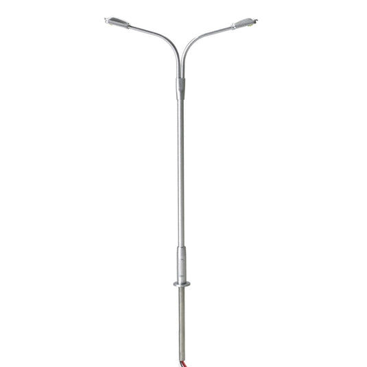 Atlas N Scale Double Arm Streetlight Silver Warm Led (3-Pack)