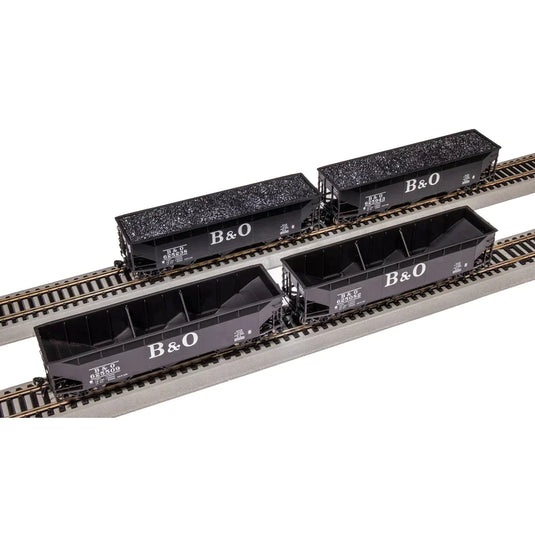 Broadway Limited HO AAR 70t Hopper 4pk B&O/blk