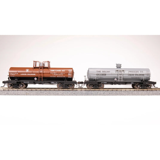 Broadway Limited HO 6000g Tank Car 2pk Penn Salt/Solvay Process