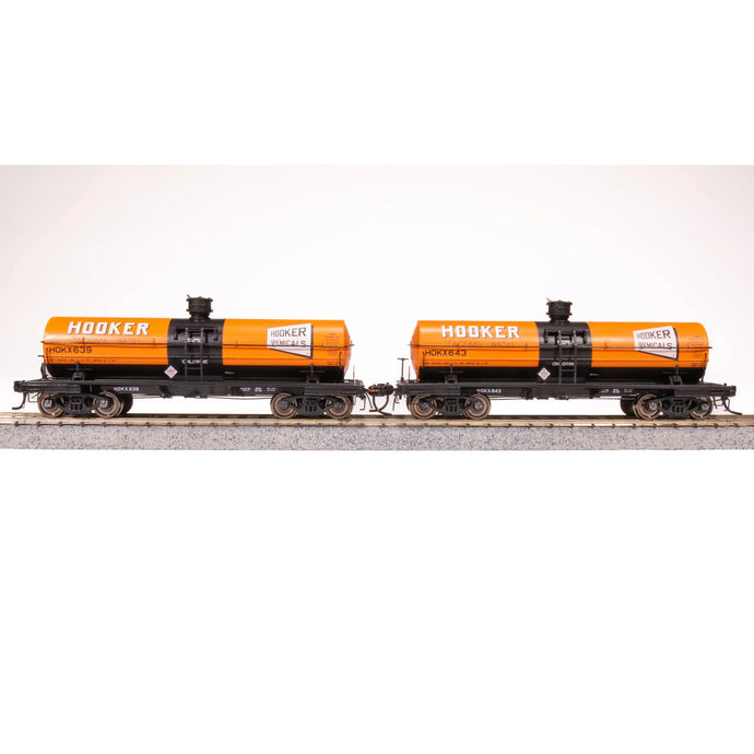 Broadway Limited HO 6000g Tank Car 2pk Hooker Billboard Scheme