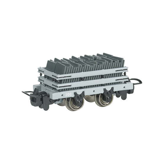 Bachmann HO TTT Narrow Gauge Slate Wagon w/Load #101 (Runs on N Track