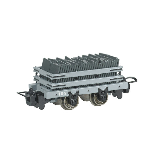 Bachmann HO TTT Narrow Gauge Slate Wagon w/Load #164 (Runs on N Track