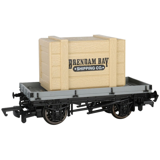 Bachmann HO TTT Plank Wagon w/Brendam Shipping Crate