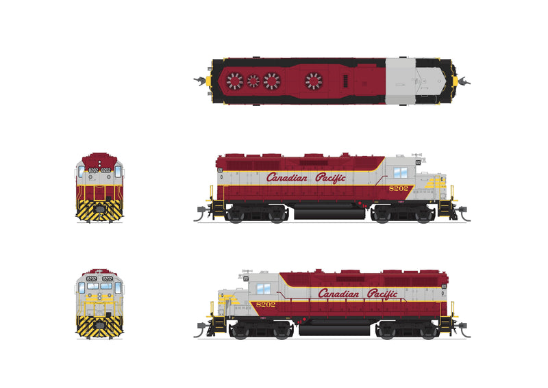 Load image into Gallery viewer, Broadway Limited HO Scale EMD GP35 CP 8202 Maroon &amp; Gray w/ Early Roadnumber Paragon4 Sound/DC/DCC HO
