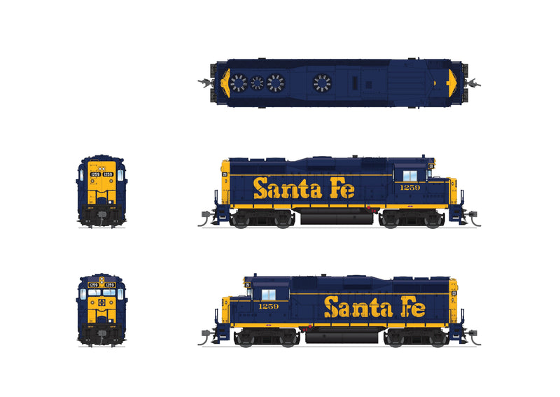 Load image into Gallery viewer, Broadway Limited HO Scale EMD GP30 ATSF 1259 Bookend Scheme Paragon4 Sound/DC/DCC HO
