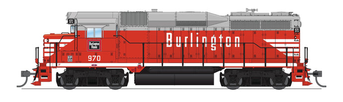 Broadway Limited HO Scale EMD GP30 CBQ 974 Chinese Red Paragon4 Sound/DC/DCC HO