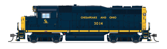 Broadway Limited HO Scale EMD GP30 C&O 3034 As-Delivered Paragon4 Sound/DC/DCC HO