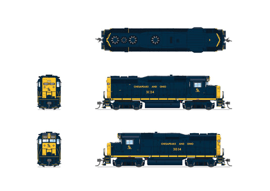 Broadway Limited HO Scale EMD GP30 C&O 3034 As-Delivered Paragon4 Sound/DC/DCC HO