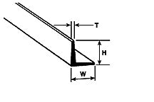 Plastruct 3/64 Polystyrene Angle (0.047