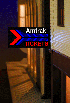 Miller Engineering HO Scale Amtrak Station Sign