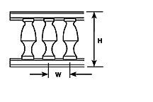 Plastruct HO gauge Polystyrene Balcony Railing 6-1/2